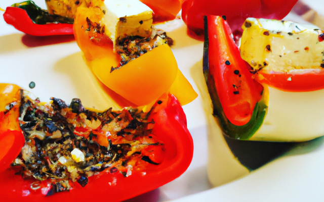 Recette aux poivrons, fromages et tapenade