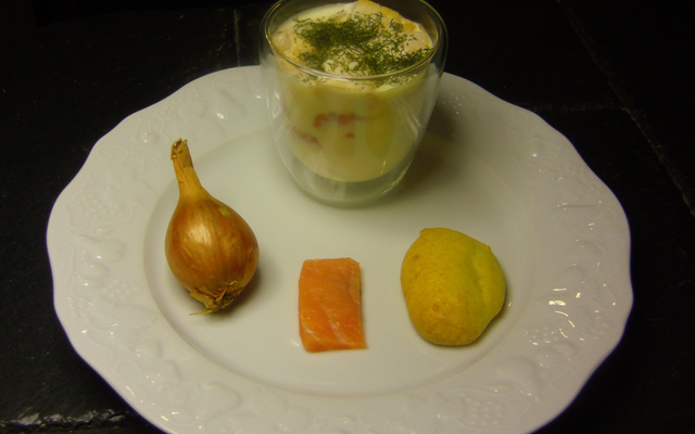 Tiramisu au cottage chesse et son saumon fumé