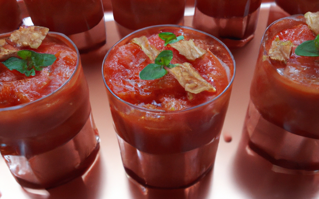 Verrines melba de tomate