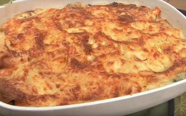 Lasagne au saumon et aux épinards