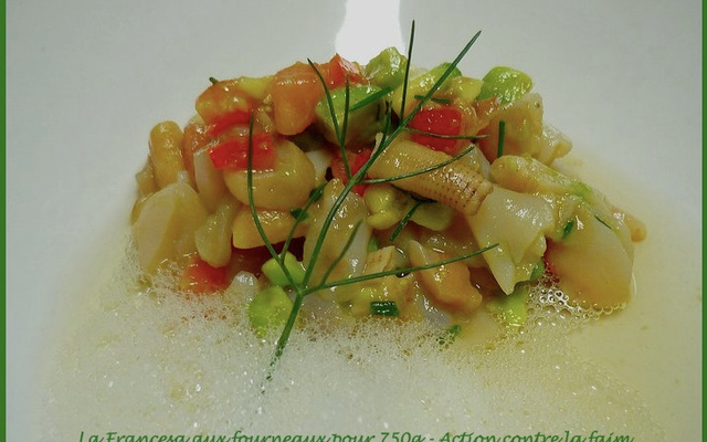 Tartare de couteaux et son espuma au fenouil sauvage