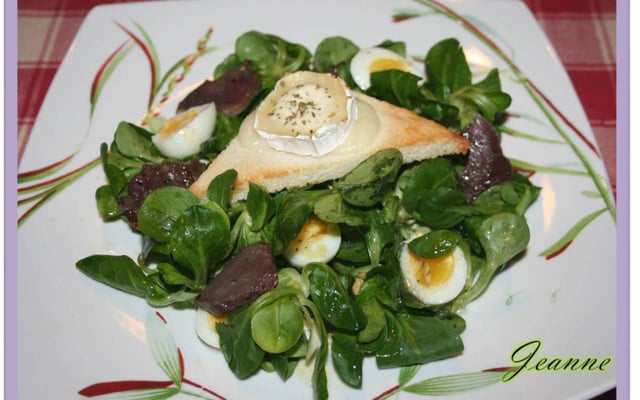 Salade de chèvre chaud et gésiers confits