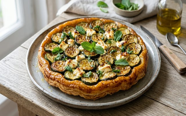 Tarte tatin de courgettes