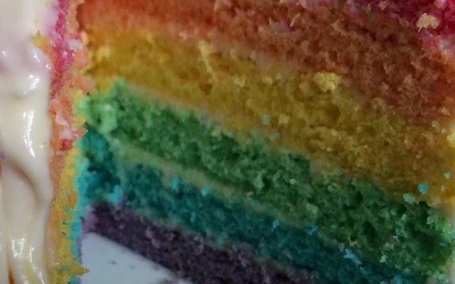 Rainbow cake Frenchie