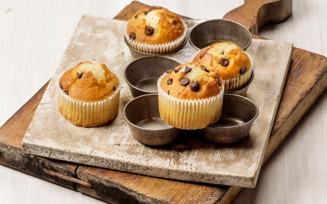Muffins aux pépites de chocolat en deux temps trois mouvements