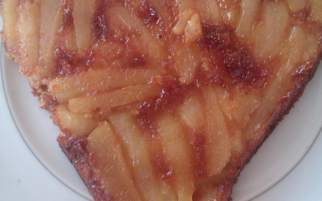 Gâteau aux poires et caramel