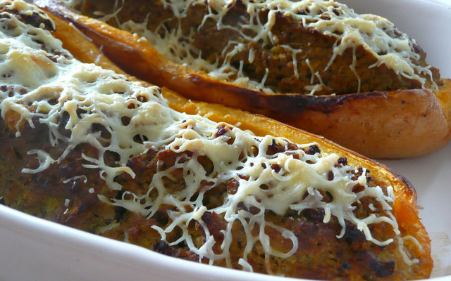 Courge butternut farcie classique