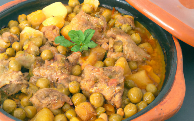 Tajine d'agneau aux petits pois facile