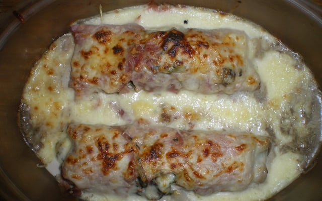 Roulé de jambon-champignon