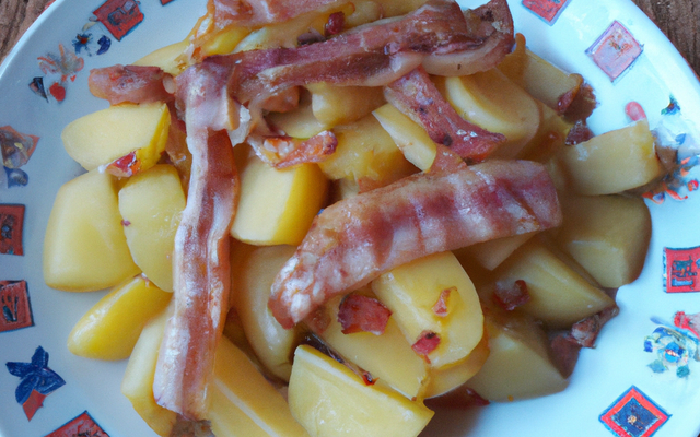 Pomme de terre et lardons poêlés