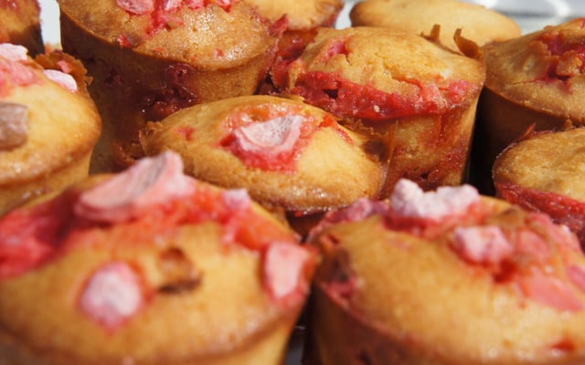 Muffins aux pralines roses rapides