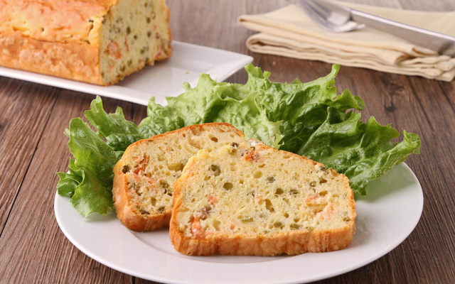 Cake avec des légumes