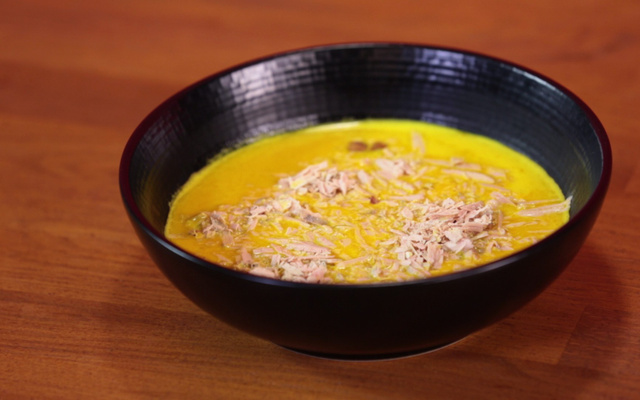 Velouté de potimarron, châtaigne et foie gras au Companion