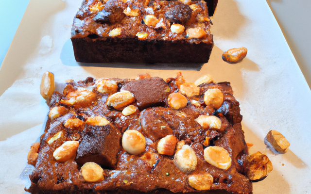 Brownie aux pépites de nougatine et noix