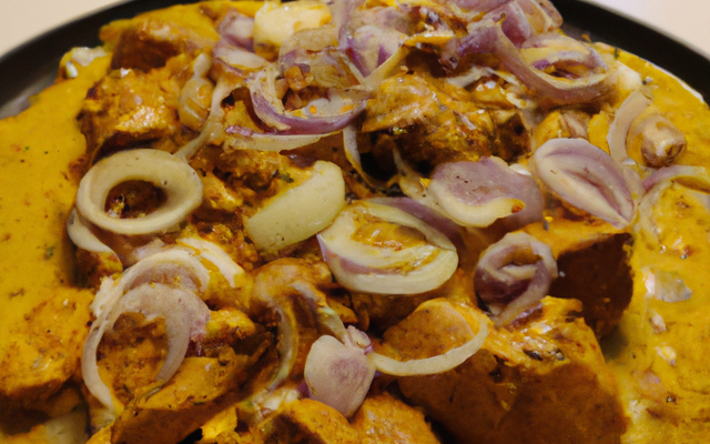 Poulet curry et oignons