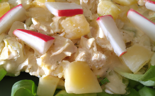 Salade de la mer : céleri, emmental, Coraya