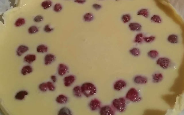 Tarte à la framboise et chocolat blanc