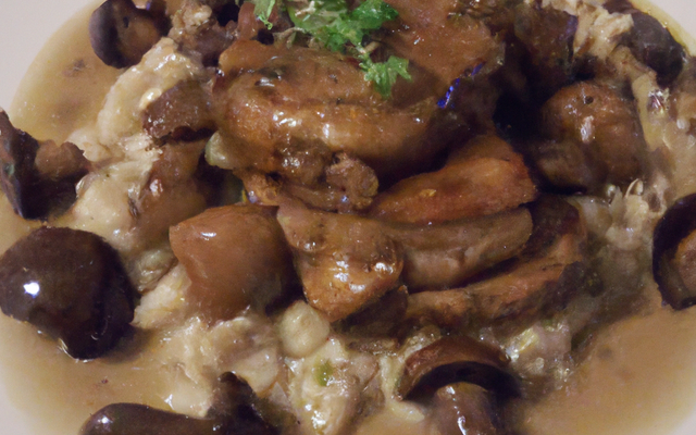 Risotto aux cèpes et sauce au foie gras