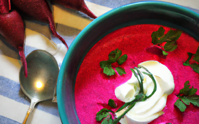 Soupe de betterave à la chantilly