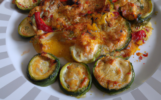 Gratin de courgettes pimenté