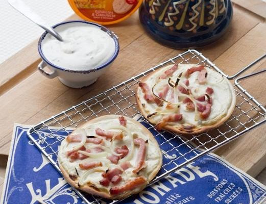 Mini tartes flambées au Boursin Cuisine