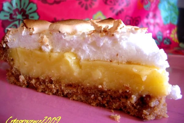 Tarte américaine au citron meringuée