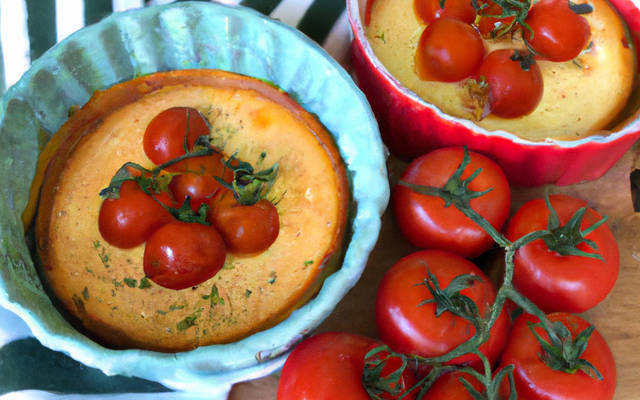 Flan de tomates au chèvre maison