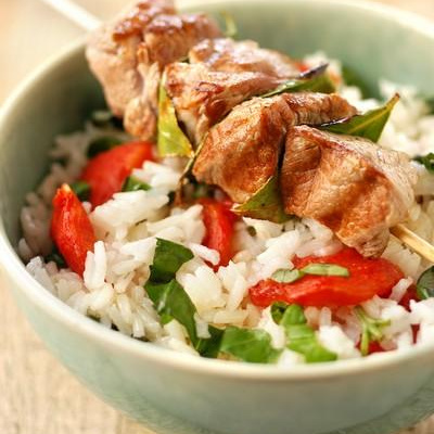 Riz aux tomates confites et au basilic (Camargue)