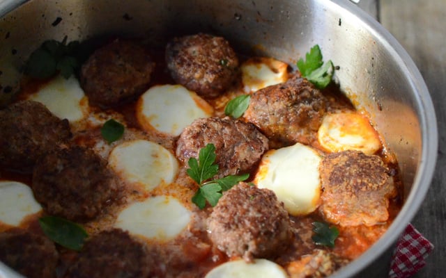 Boulettes de viande Rôties à la Mozzarella