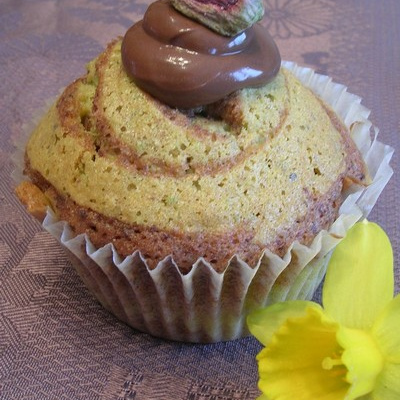 Muffins marbrés pistache-chocolat