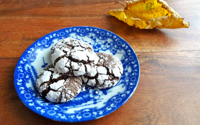 Biscuits craquelés au chocolat rapide