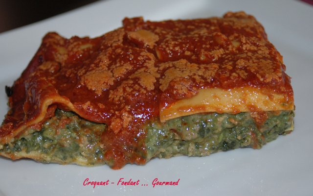 Lasagnes aux épinards sauce mascarpone