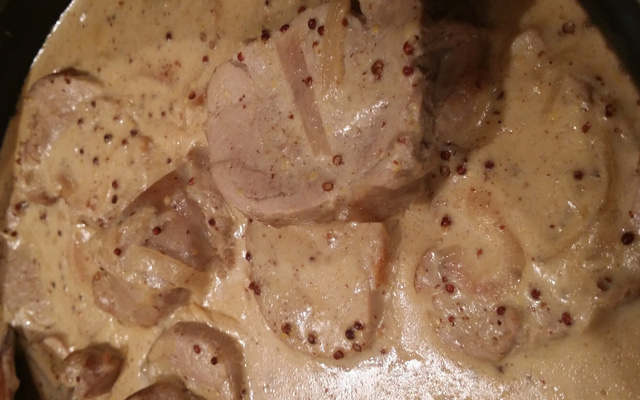 Filet mignon de porc à la moutarde