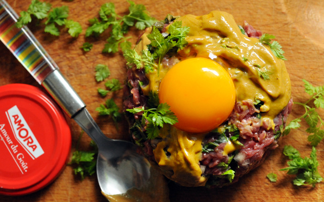 Tartare à la moutarde aromatisée