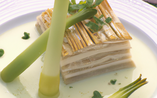 Millefeuille de poireaux primeurs aux moules