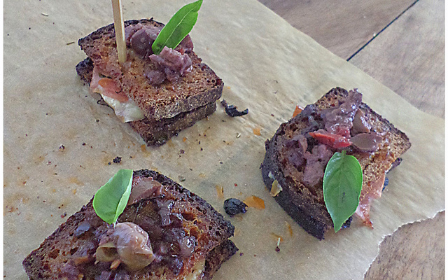 Croque tartine comme un burger italien