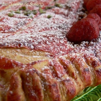 Galette aux amandes, framboises & citron