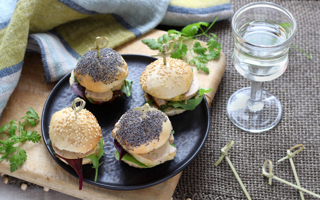 Mini-burger de foie gras de canard du Périgord IGP