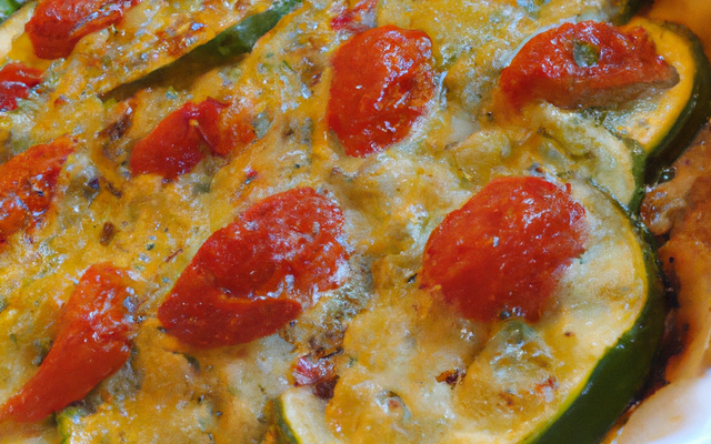 Courgettes et tomates en gratin