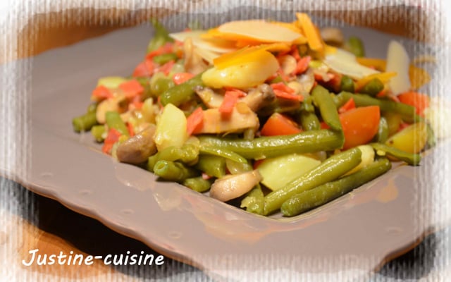 Poélée de haricots verts au chorizo