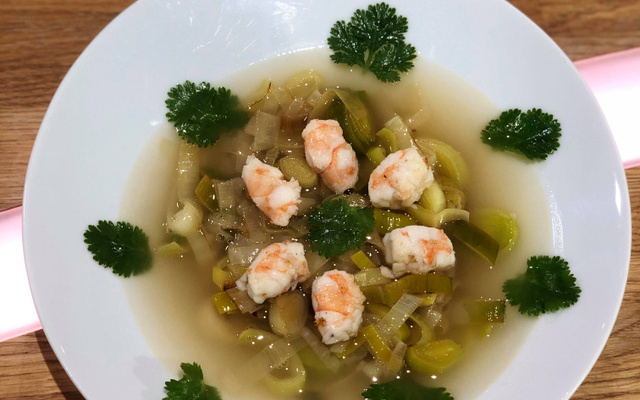 Nage de crevettes à la citronnelle