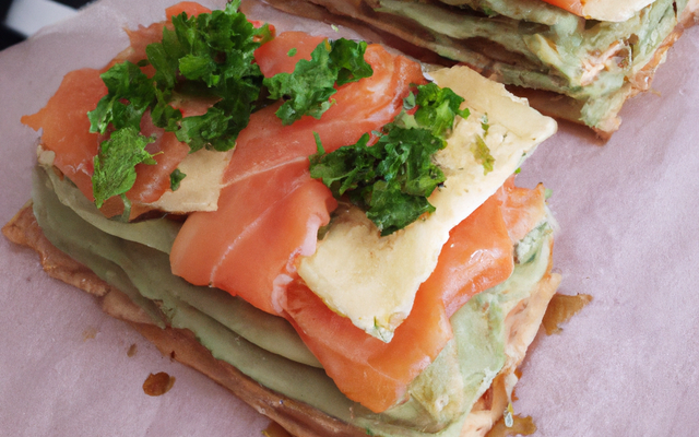 Mille feuille aux deux saumons