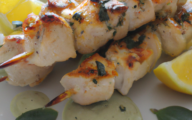 Brochettes de poulet au citron