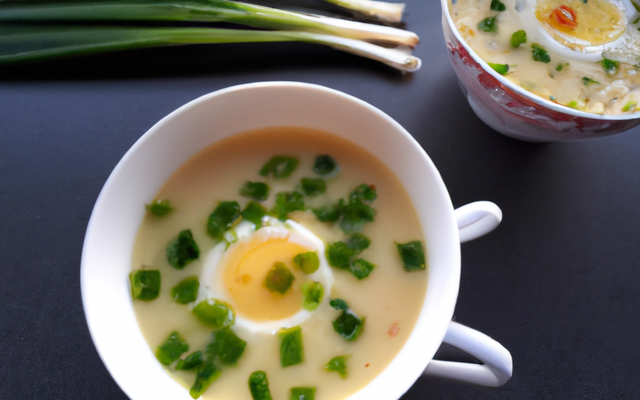 Soupe à l'œuf et à la ciboulette