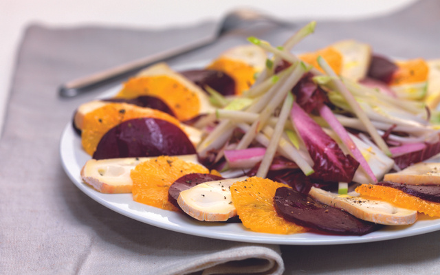 Carpaccio vitaminé au reblochon