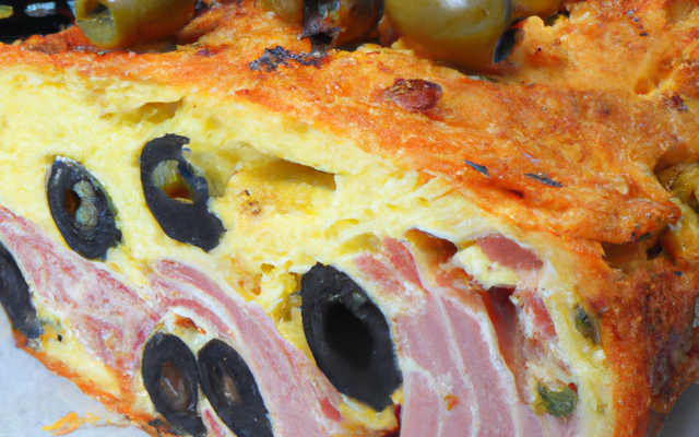 Cake au jambon et olives en machine a pain