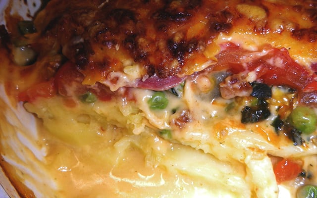 Lasagnes de légumes au bacon au Thermomix