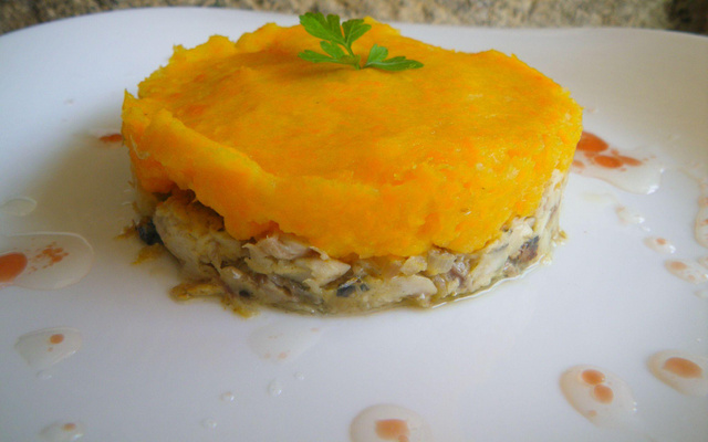 Parmentier de carottes aux maquereaux