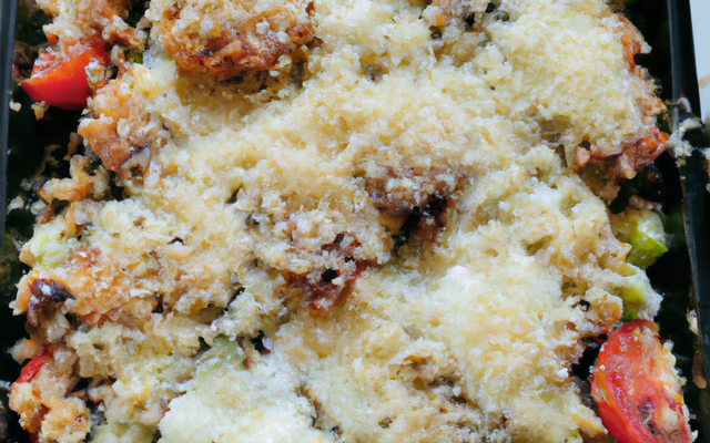 Crumble aux légumes croquants et mozzarella