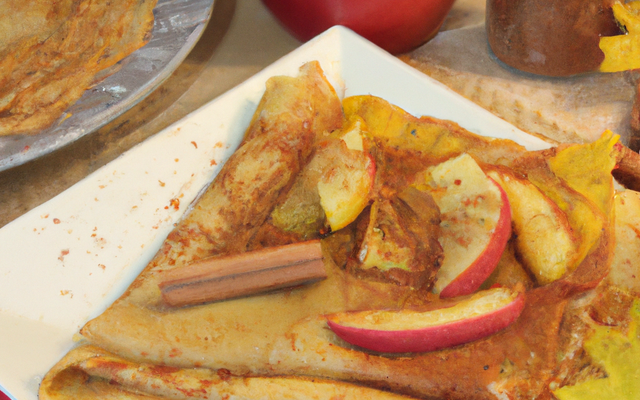 Crêpes à la pomme et au pain d'épices